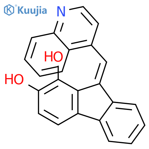 9H-FLUORENE-1,2-DIOL, 9-(4-QUINOLINYLMETHYLENE)- structure