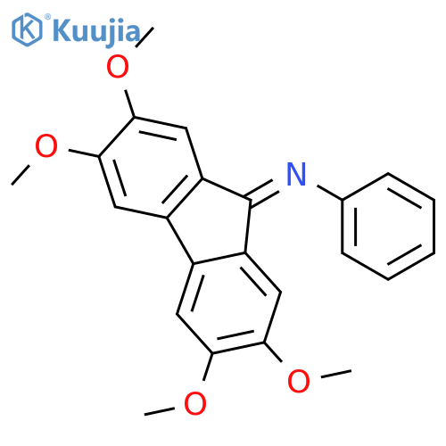 Benzenamine, N-(2,3,6,7-tetramethoxy-9H-fluoren-9-ylidene)- structure