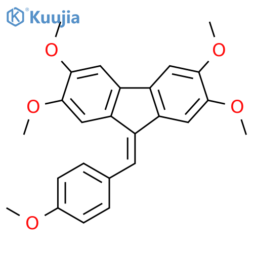 9H-Fluorene, 2,3,6,7-tetramethoxy-9-[(4-methoxyphenyl)methylene]- structure