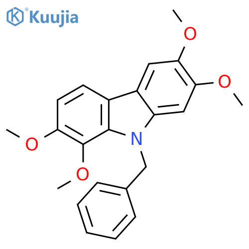 9H-Carbazole, 1,2,6,7-tetramethoxy-9-(phenylmethyl)- structure