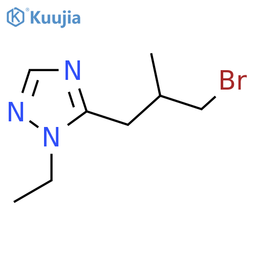 5-(3-Bromo-2-methylpropyl)-1-ethyl-1,2,4-triazole structure