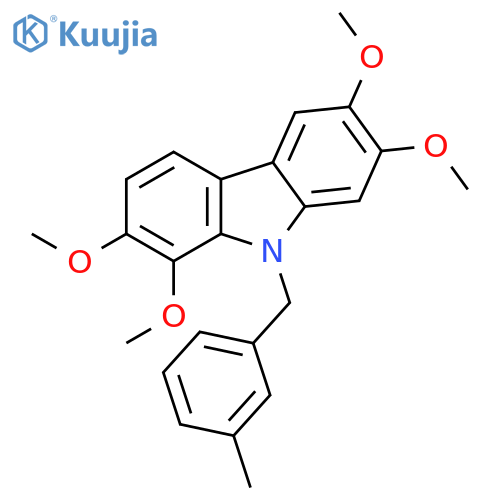 9H-Carbazole, 1,2,6,7-tetramethoxy-9-[(3-methylphenyl)methyl]- structure