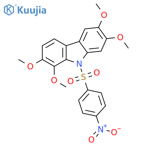 9H-Carbazole, 1,2,6,7-tetramethoxy-9-[(4-nitrophenyl)sulfonyl]- structure