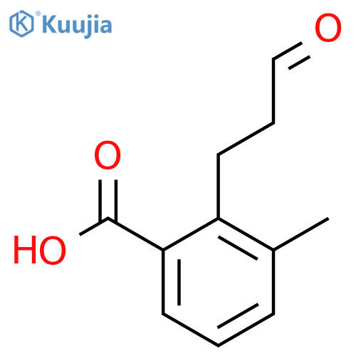 2-(3-Oxopropyl)-3-methylbenzoic acid structure