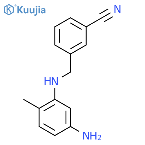 3-{(5-amino-2-methylphenyl)aminomethyl}benzonitrile structure