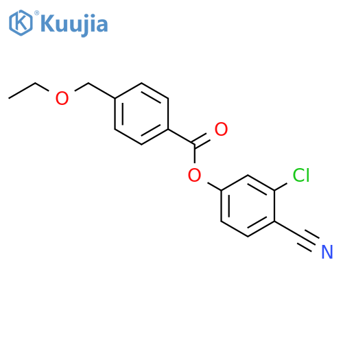 Benzoic acid, 4-(ethoxymethyl)-, 3-chloro-4-cyanophenyl ester structure