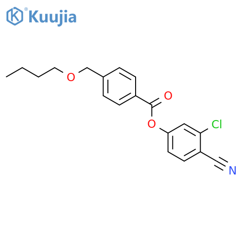 Benzoic acid, 4-(butoxymethyl)-, 3-chloro-4-cyanophenyl ester structure