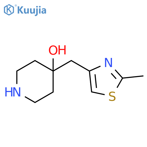 4-(2-methyl-1,3-thiazol-4-yl)methylpiperidin-4-ol structure