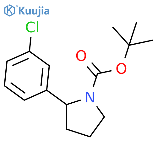 Tert-butyl 2-(3-chlorophenyl)pyrrolidine-1-carboxylate structure