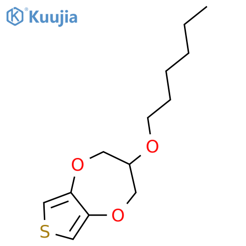 2H-Thieno[3,4-b][1,4]dioxepin, 3-(hexyloxy)-3,4-dihydro- structure