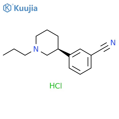 Benzonitrile, 3-[(3S)-1-propyl-3-piperidinyl]-, hydrochloride (1:1) structure