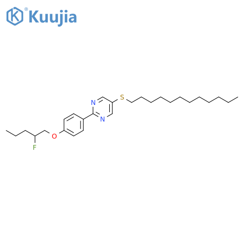 Pyrimidine, 5-(dodecylthio)-2-[4-[(2-fluoropentyl)oxy]phenyl]- structure