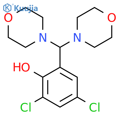 Phenol, 2,4-dichloro-6-(di-4-morpholinylmethyl)- structure