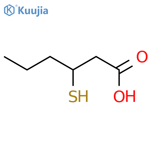 Hexanoic acid, 3-mercapto- structure
