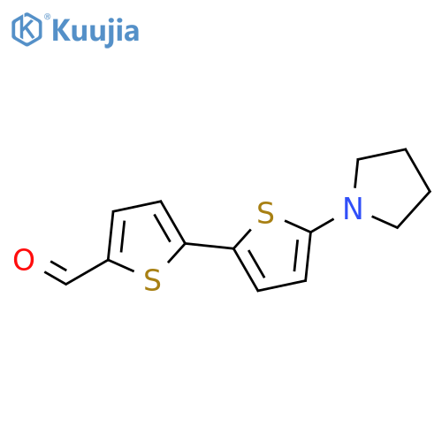 [2,2'-Bithiophene]-5-carboxaldehyde, 5'-(1-pyrrolidinyl)- structure