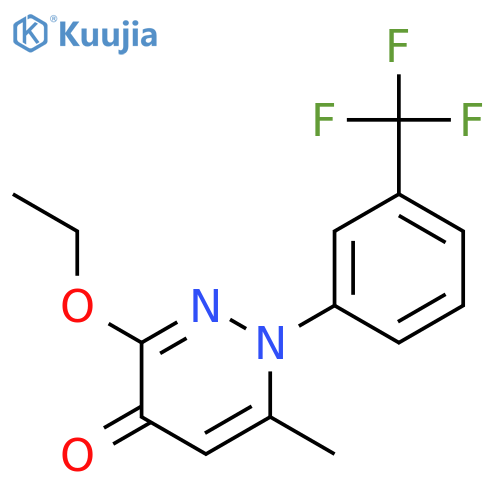 4(1H)-Pyridazinone,3-ethoxy-6-methyl-1-[3-(trifluoromethyl)phenyl]- structure