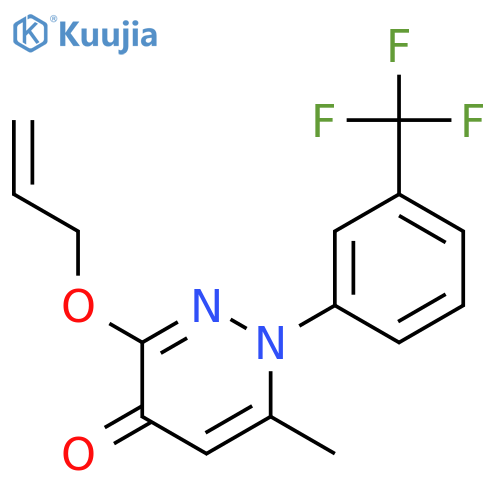 4(1H)-Pyridazinone,6-methyl-3-(2-propen-1-yloxy)-1-[3-(trifluoromethyl)phenyl]- structure