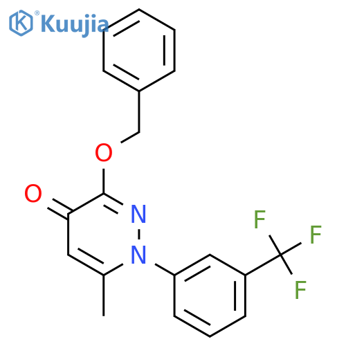 4(1H)-Pyridazinone,6-methyl-3-(phenylmethoxy)-1-[3-(trifluoromethyl)phenyl]- structure
