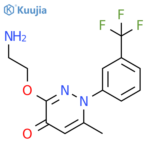 4(1H)-Pyridazinone,3-(2-aminoethoxy)-6-methyl-1-[3-(trifluoromethyl)phenyl]- structure