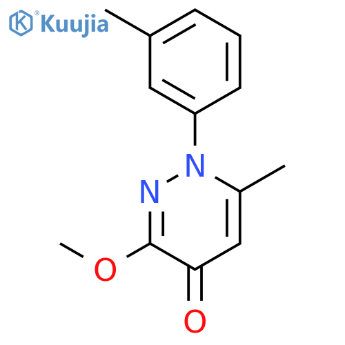 4(1H)-Pyridazinone,3-methoxy-6-methyl-1-(3-methylphenyl)- structure