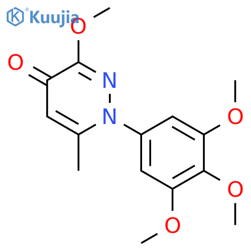 4(1H)-Pyridazinone,3-methoxy-6-methyl-1-(3,4,5-trimethoxyphenyl)- structure