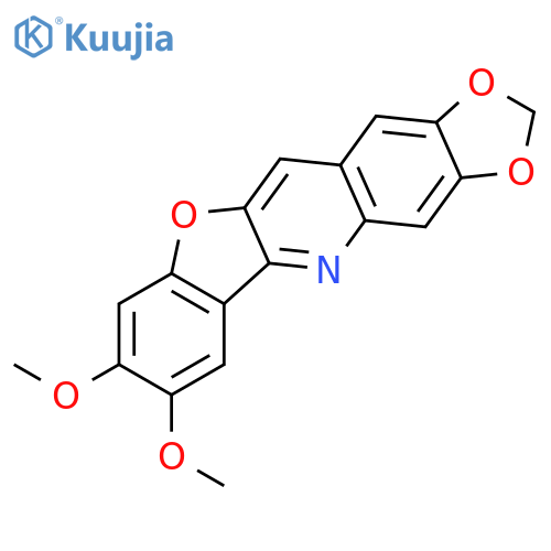 Benzofuro[3,2-b]-1,3-dioxolo[4,5-g]quinoline, 7,8-dimethoxy- structure