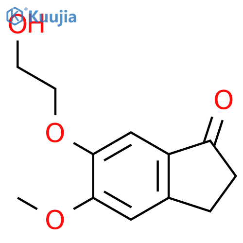1H-Inden-1-one, 2,3-dihydro-6-(2-hydroxyethoxy)-5-methoxy- structure