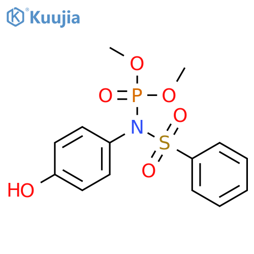 Phosphoramidic acid, (4-hydroxyphenyl)(phenylsulfonyl)-, dimethyl ester structure
