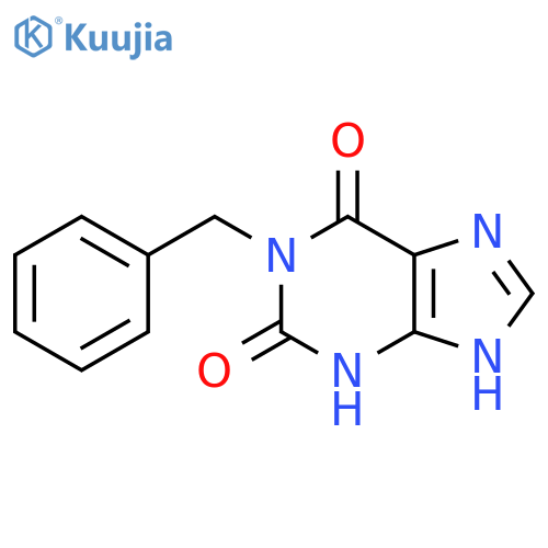 1H-Purine-2,6-dione, 3,7-dihydro-1-(phenylmethyl)- structure