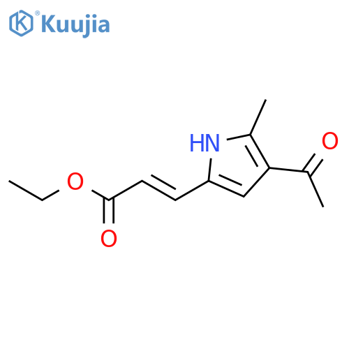 2-Propenoic acid, 3-(4-acetyl-5-methyl-1H-pyrrol-2-yl)-, ethyl ester structure
