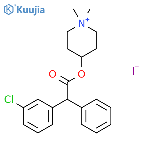 Piperidinium, 4-[[(3-chlorophenyl)phenylacetyl]oxy]-1,1-dimethyl-, iodide structure