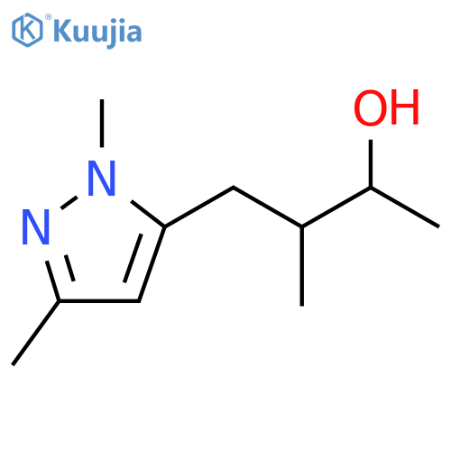 4-(1,3-dimethyl-1H-pyrazol-5-yl)-3-methylbutan-2-ol structure