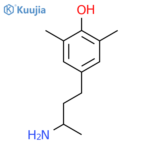 4-(3-aminobutyl)-2,6-dimethylphenol structure