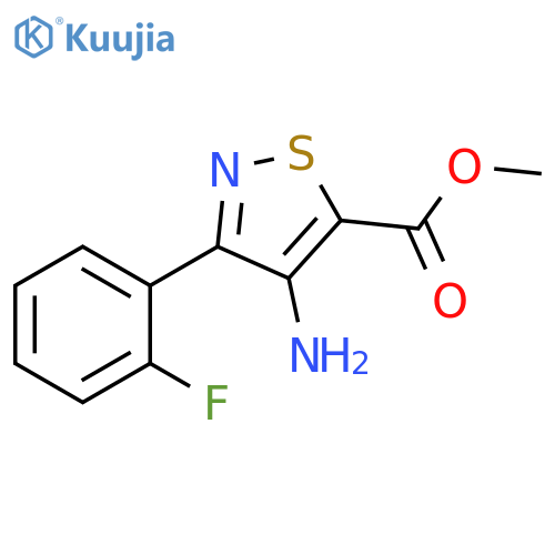 methyl 4-amino-3-(2-fluorophenyl)-1,2-thiazole-5-carboxylate structure