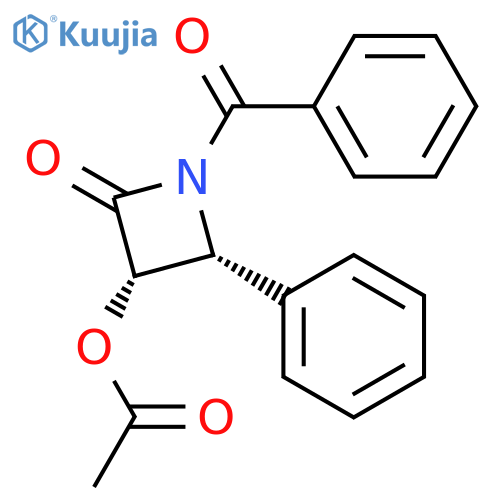 2-Azetidinone, 3-(acetyloxy)-1-benzoyl-4-phenyl-, cis-(±)- structure