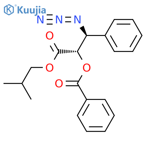 (2S,3S)-(+)-isobutyl 3-azido-2-benzoxy-3-phenylpropionate structure