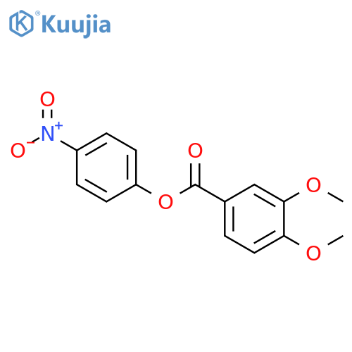 Benzoic acid, 3,4-dimethoxy-, 4-nitrophenyl ester structure