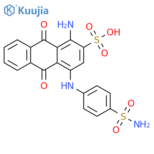 2-Anthracenesulfonic acid,1-amino-4-[[4-(aminosulfonyl)phenyl]amino]-9,10-dihydro-9,10-dioxo- structure