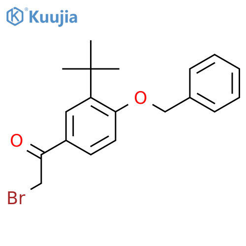 Ethanone, 2-bromo-1-[3-(1,1-dimethylethyl)-4-(phenylmethoxy)phenyl]- structure