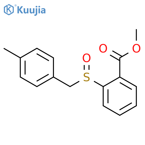 Benzoic acid, 2-[[(4-methylphenyl)methyl]sulfinyl]-, methyl ester, (-)- structure