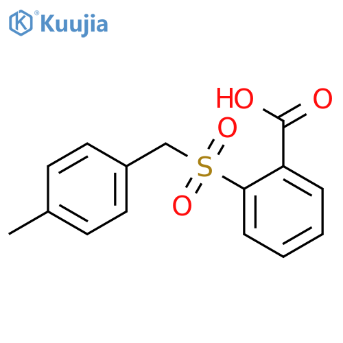 Benzoic acid, 2-[[(4-methylphenyl)methyl]sulfonyl]- structure