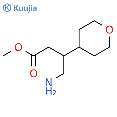 methyl 4-amino-3-(oxan-4-yl)butanoate structure