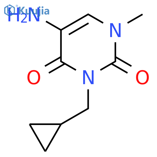 5-amino-3-(cyclopropylmethyl)-1-methyl-1,2,3,4-tetrahydropyrimidine-2,4-dione structure