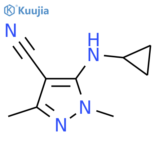 5-(Cyclopropylamino)-1,3-dimethyl-1h-pyrazole-4-carbonitrile structure