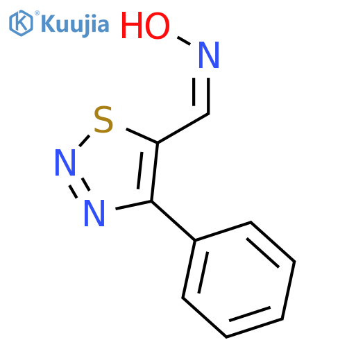 1,2,3-Thiadiazole-5-carboxaldehyde, 4-phenyl-, oxime, (Z)- structure