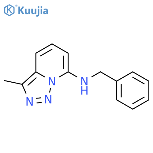 [1,2,3]Triazolo[1,5-a]pyridin-7-amine, 3-methyl-N-(phenylmethyl)- structure