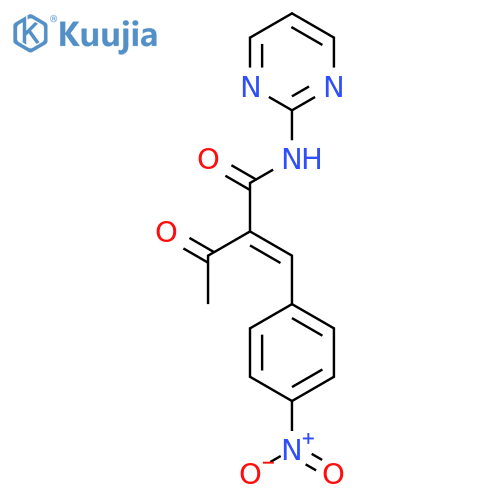 Butanamide, 2-[(4-nitrophenyl)methylene]-3-oxo-N-2-pyrimidinyl- structure