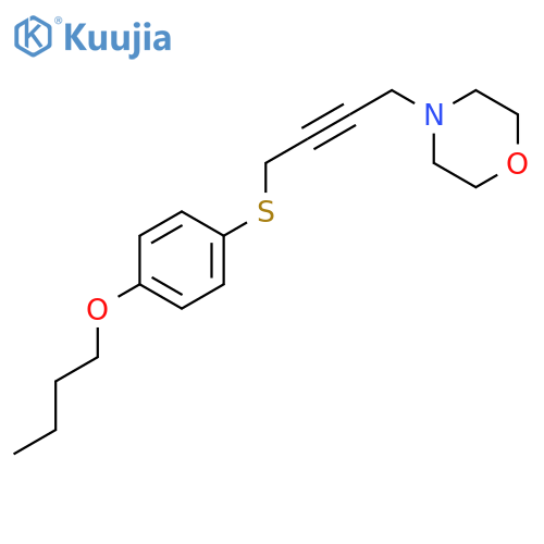 Morpholine, 4-[4-[(4-butoxyphenyl)thio]-2-butynyl]- structure