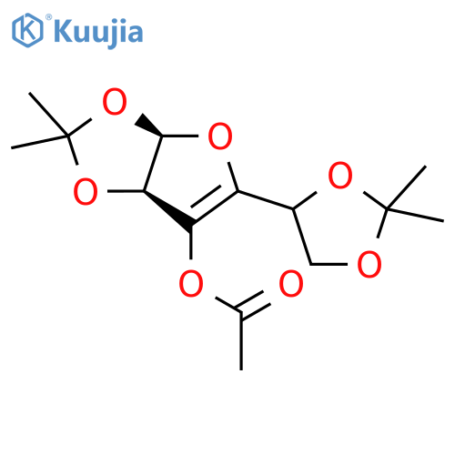 3-O-Acetyl-1,2:5,6-di-O-isopropylidene-α-D-erythrohexofuranen-(3)-ose structure