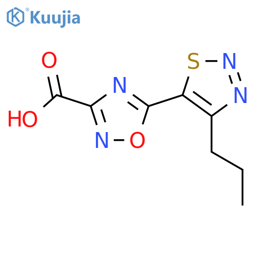 5-(4-propyl-1,2,3-thiadiazol-5-yl)-1,2,4-oxadiazole-3-carboxylic acid structure